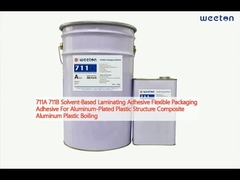 711A 711B দ্রাবক ভিত্তিক ল্যামিনেটিং আঠালো নমনীয় প্যাকেজিং আঠালো অ্যালুমিনিয়াম-প্লেটেড প্লাস্টিকের কাঠামোর জন্য কম্পোজিট অ্যালুমিনিয়াম প্লাস্টিকের ফুটন্ত